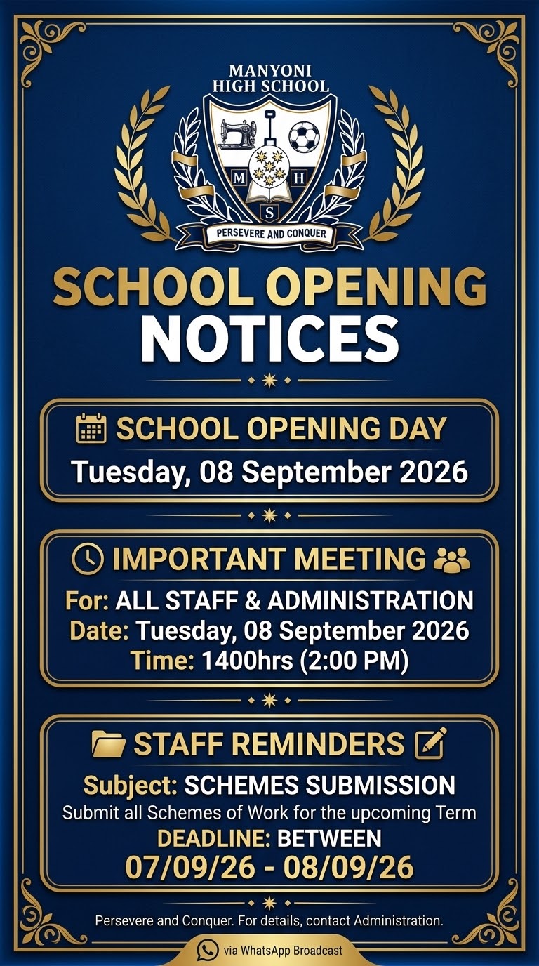 Special Schools Opening Announcements